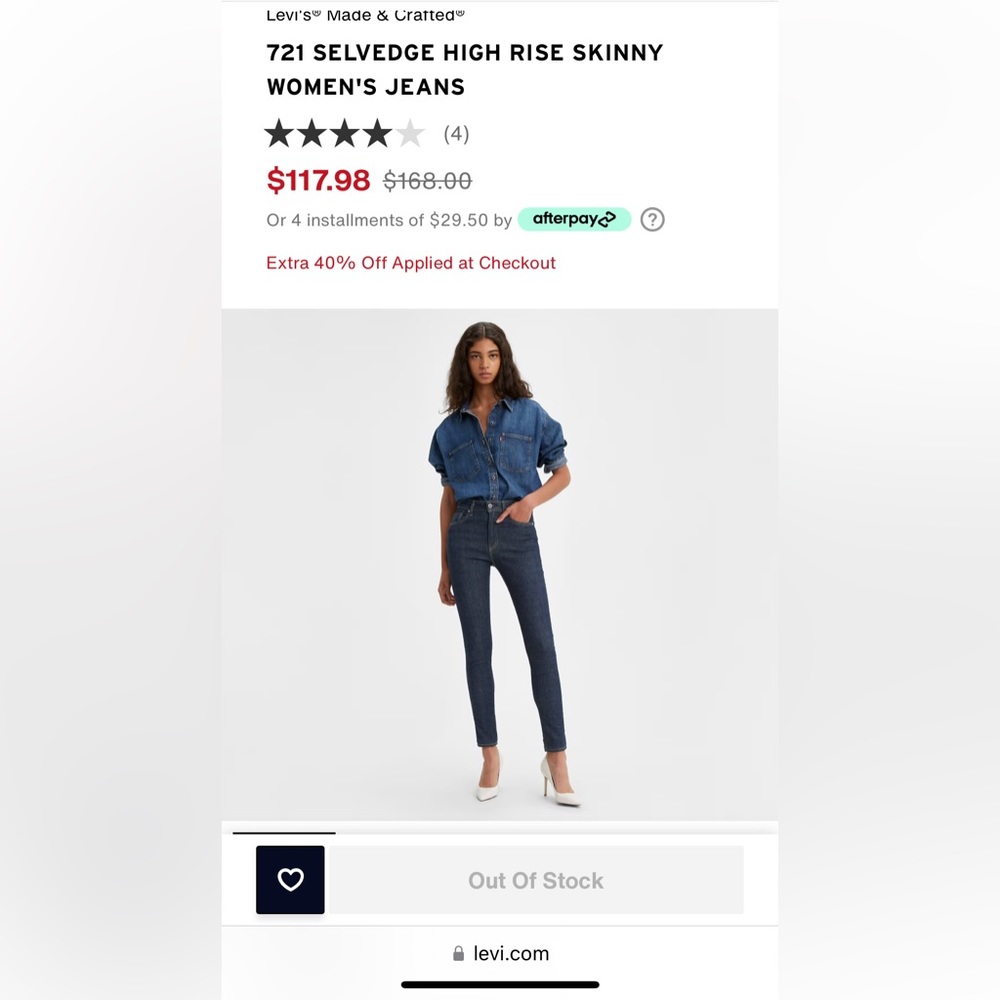 Levi’s Made and Crafted 721 jeans